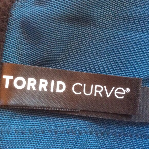 Torrid Curve Dream Spooky Teal & Black Skulls Wire-Free Push-Up Plunge Bra 42D - Picture 3 of 7